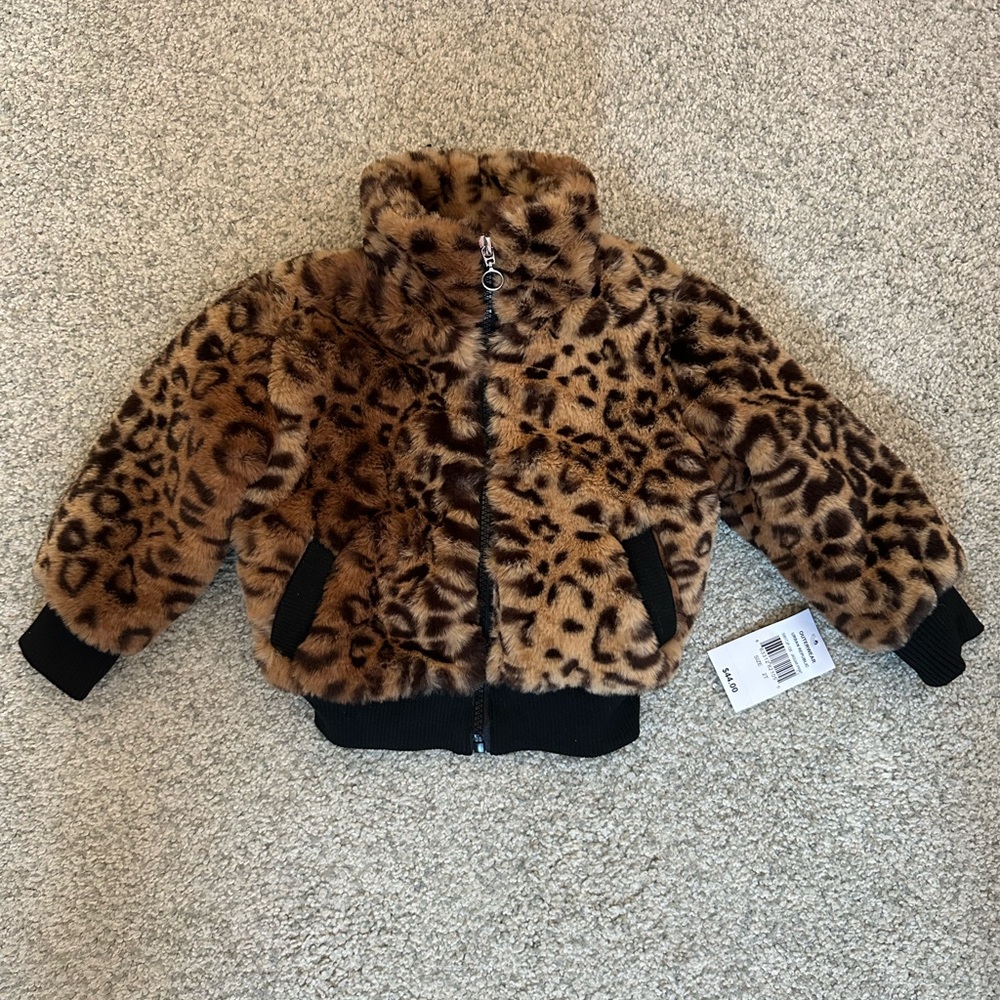 Urban Republic Leopard Faux Fur Jacket